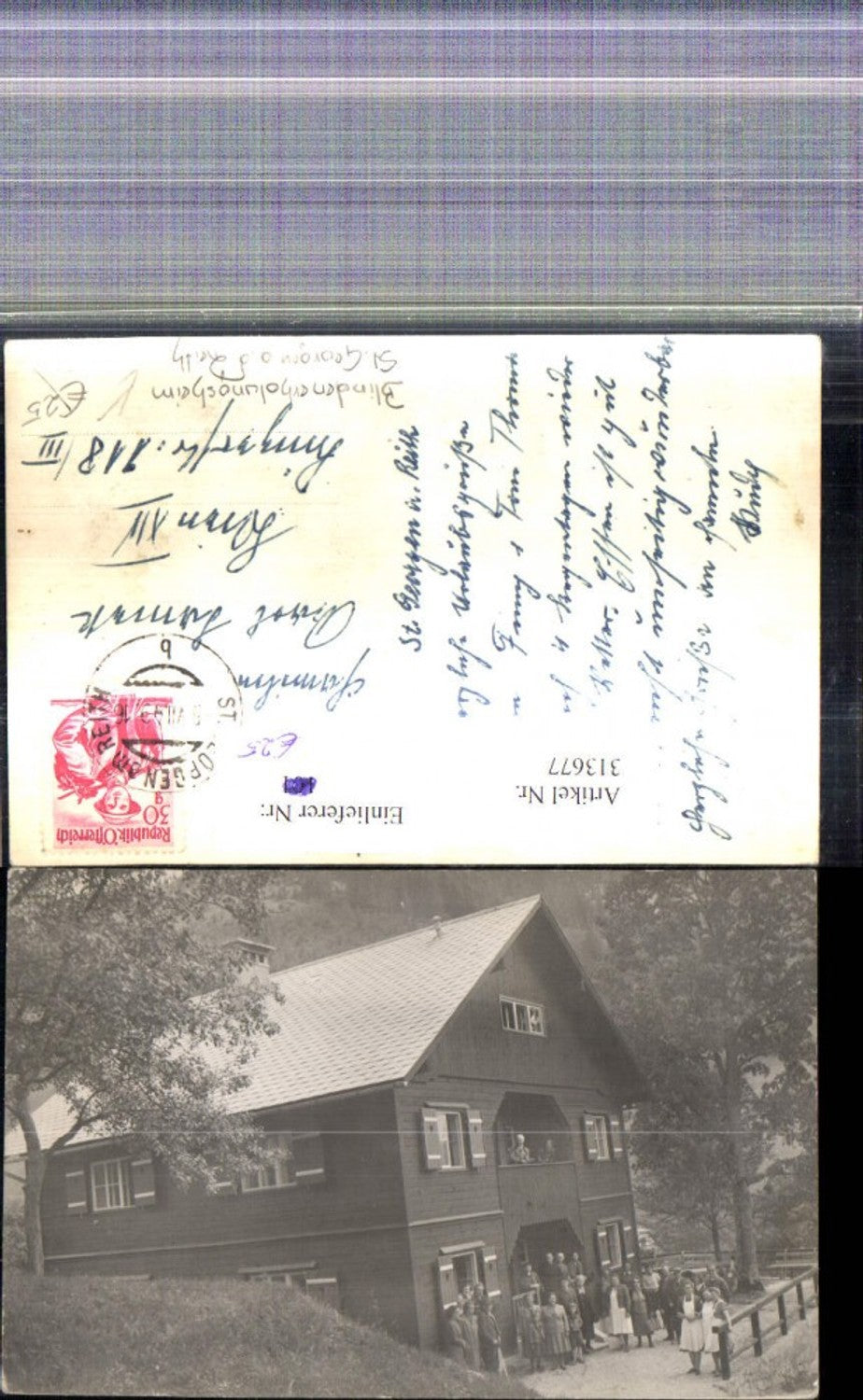 313677,Foto Ak Erholungsheim St Georgen a. d. Reith 1949