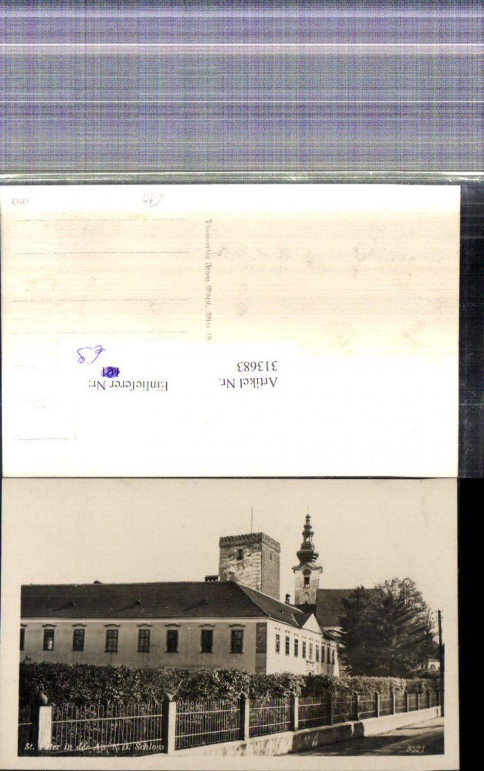 313683,Foto Ak St Peter i. d. Au Schloss