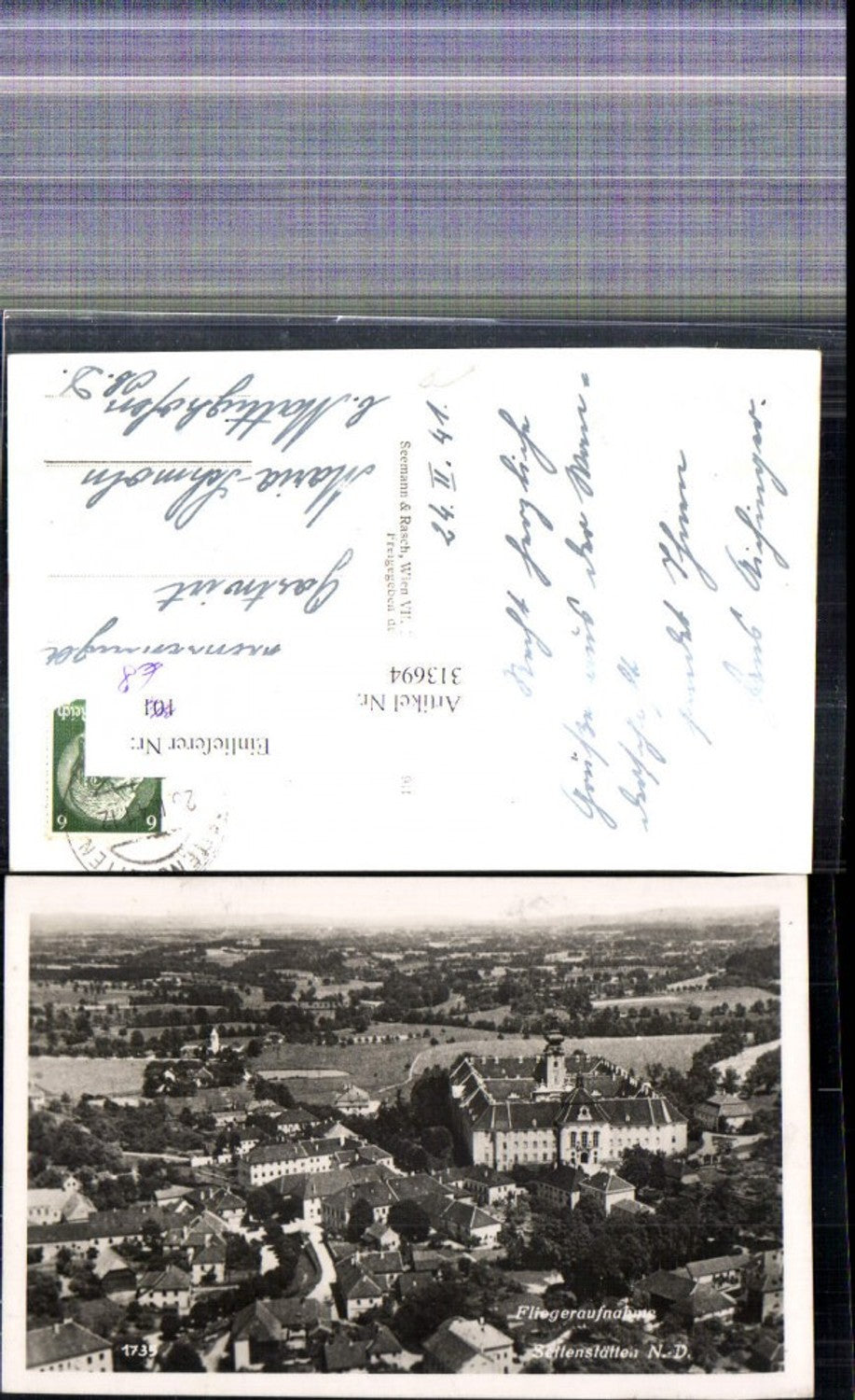 313694,Fliegeraufnahme Seitenstetten 1941