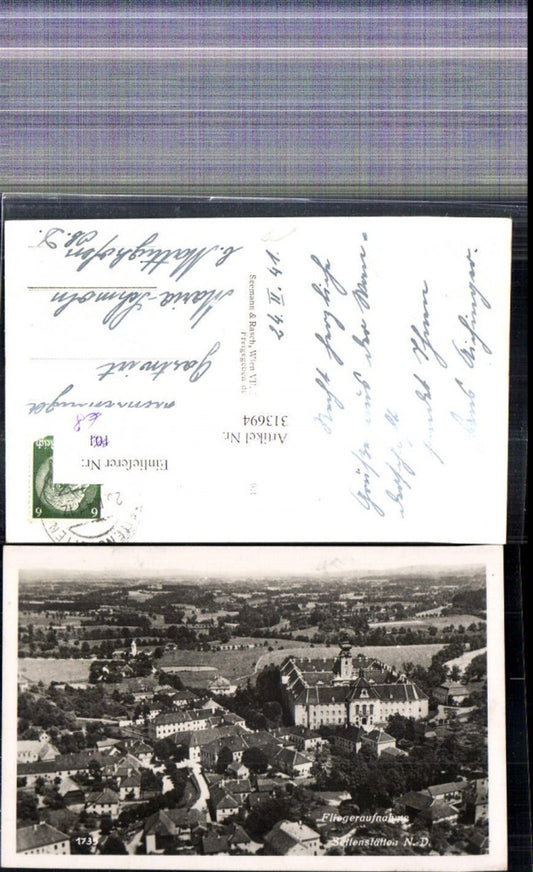 313694,Fliegeraufnahme Seitenstetten 1941