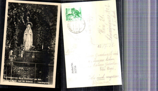 313716,Foto Ak St Gabriel b. Mödling Maria Enzersdorf Lourdesgrotte Marienstatue