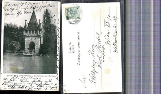 313717,Laxenburg Schlossturm u. Überfuhr