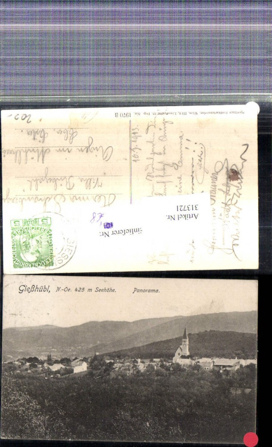 313721,Gießhübl Panorama 1913 pub Sperling 1970 B