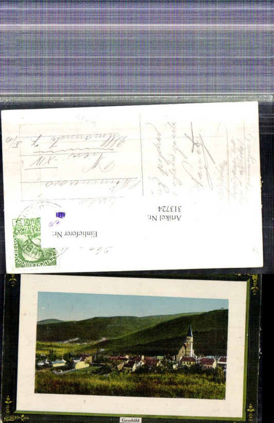 313724,Gießhübl Totale Präge Passepartout 1913