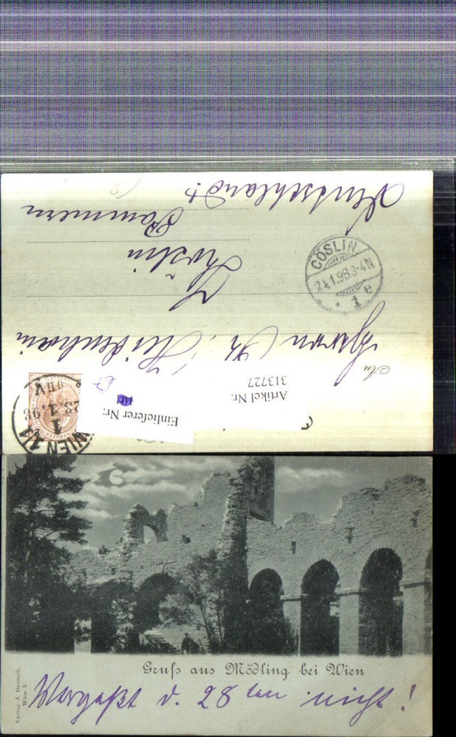 313727,Mödling b. Wien Ansicht Ruine