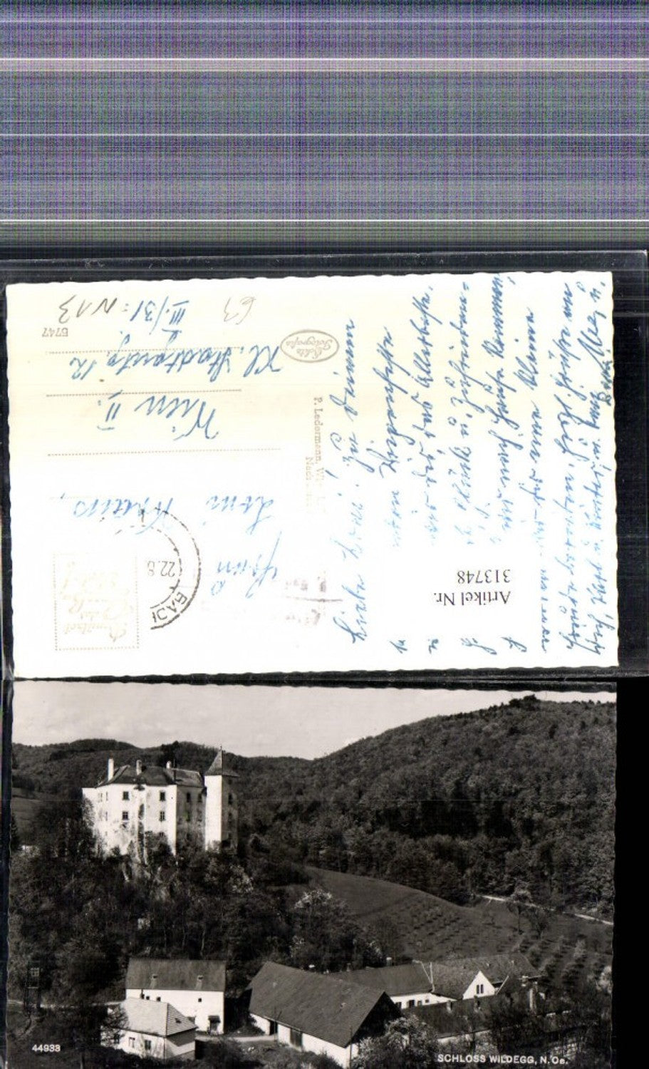 313748,Foto Ak Schloss Wildegg b. Sittendorf
