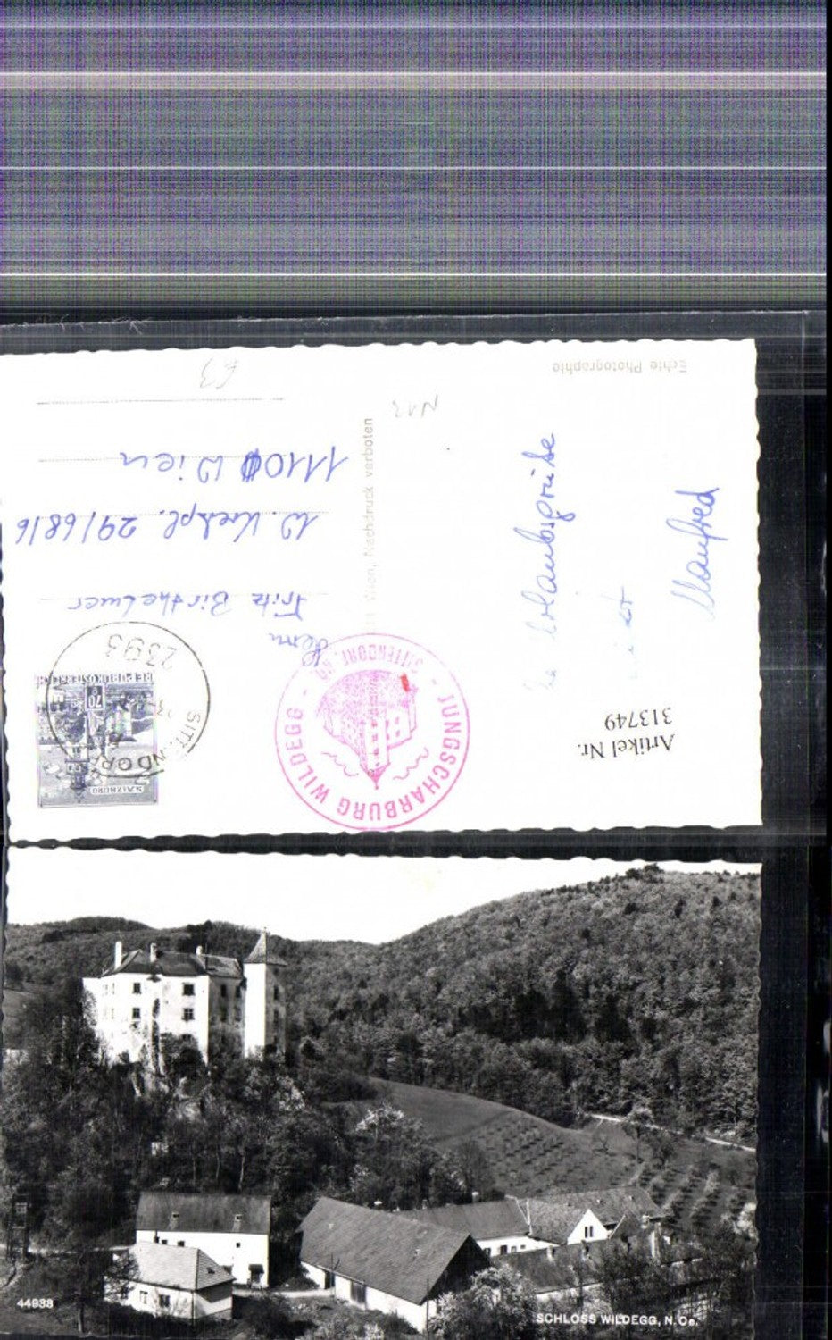 313749,Foto Ak Schloss Wildegg b. Sittendorf