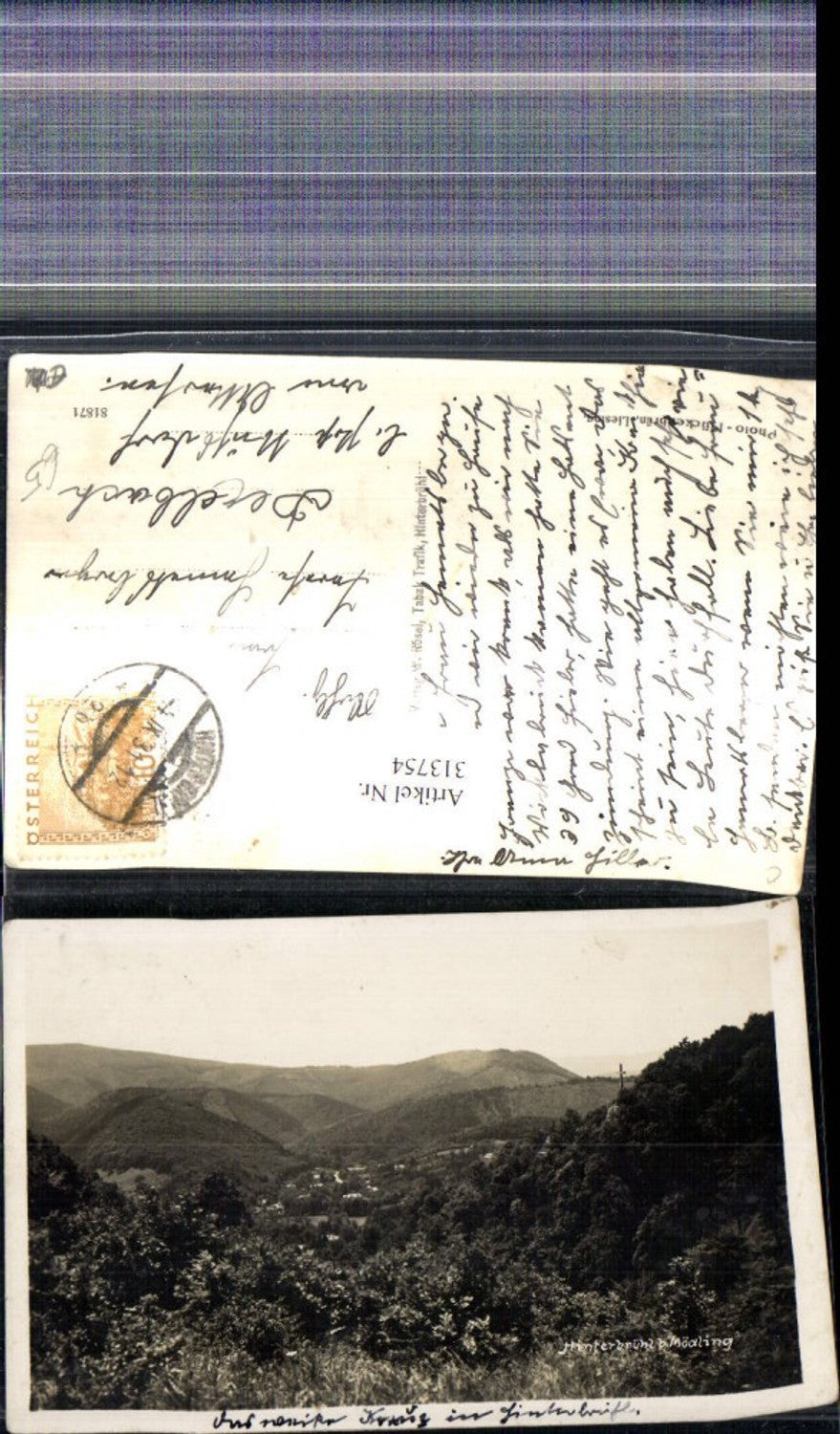 313754,Foto Ak Hinterbrühl b. Mödling Totale