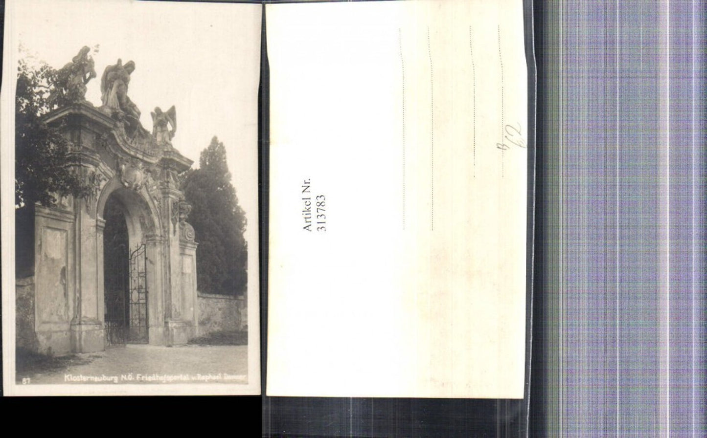 313783,Foto Ak Klosterneuburg Friedhofsportal
