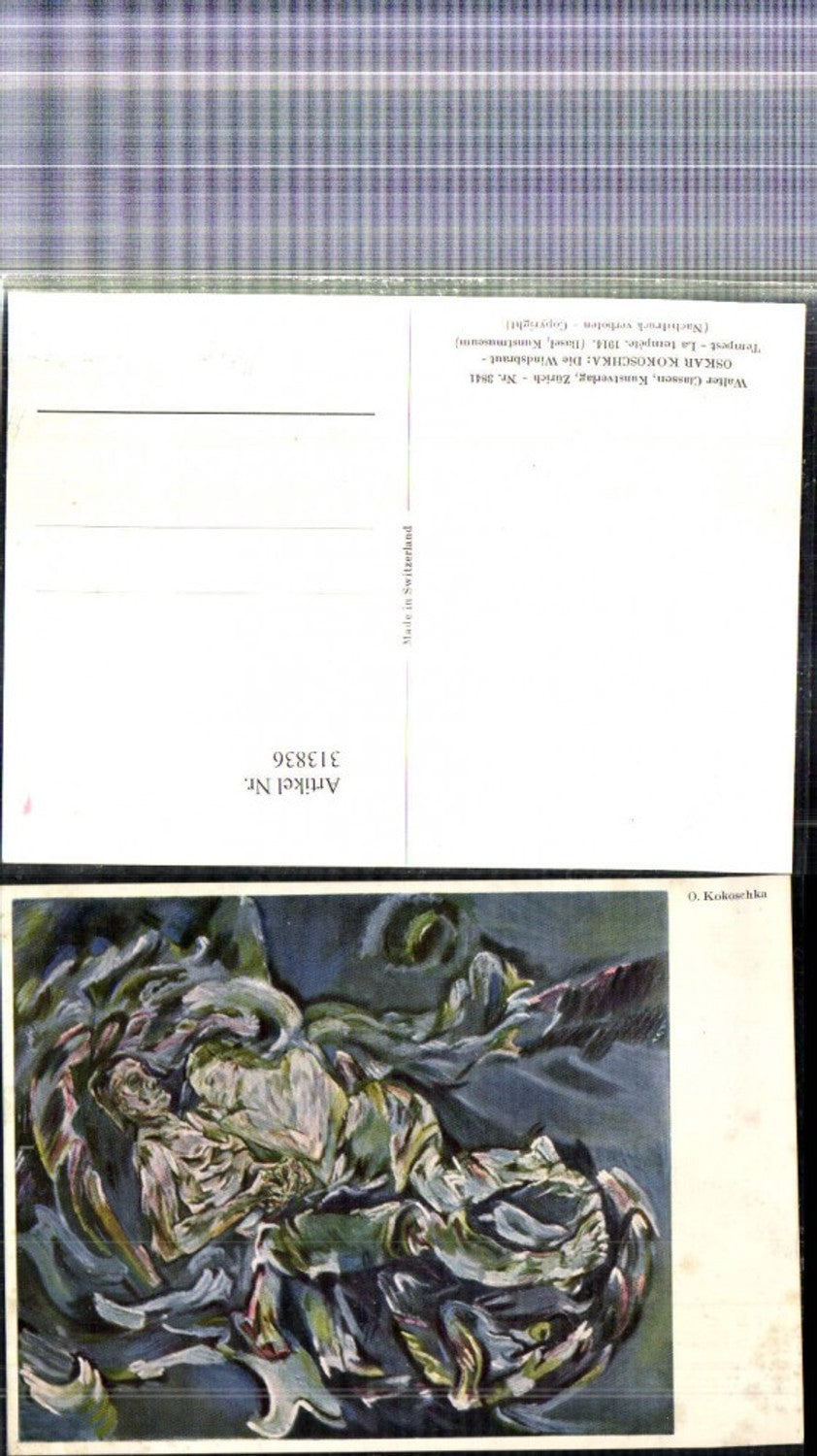 313836,Künstler Ak Oskar Kokoschka Die Windsbraut