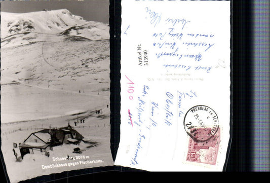 313940,Schneeberg Damböckhaus Berghütte b. Puchberg geg. Fischerhütte Winterbild