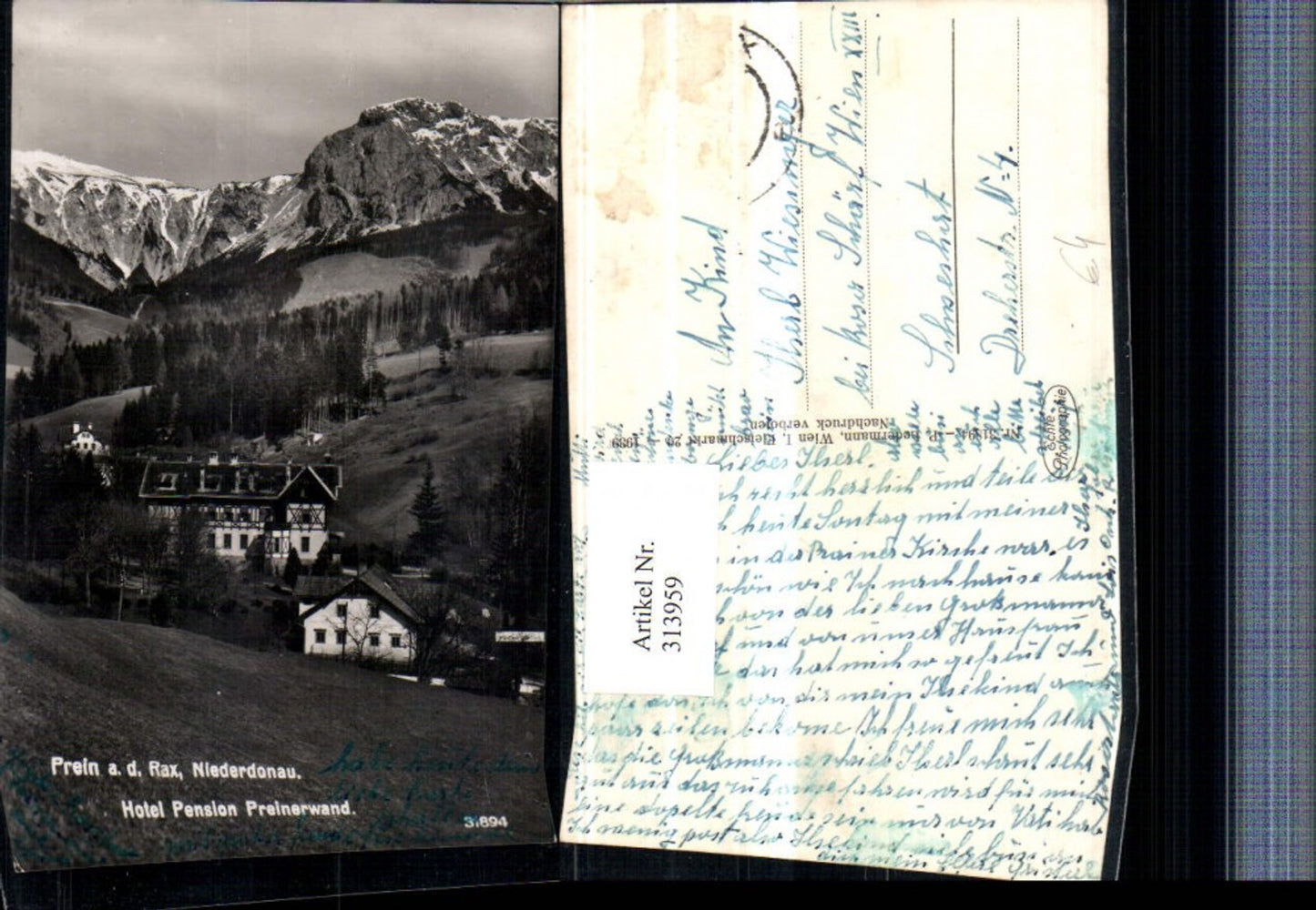 313959,Prein an d. Rax Hotel Pension Preinerwand Bergkulisse
