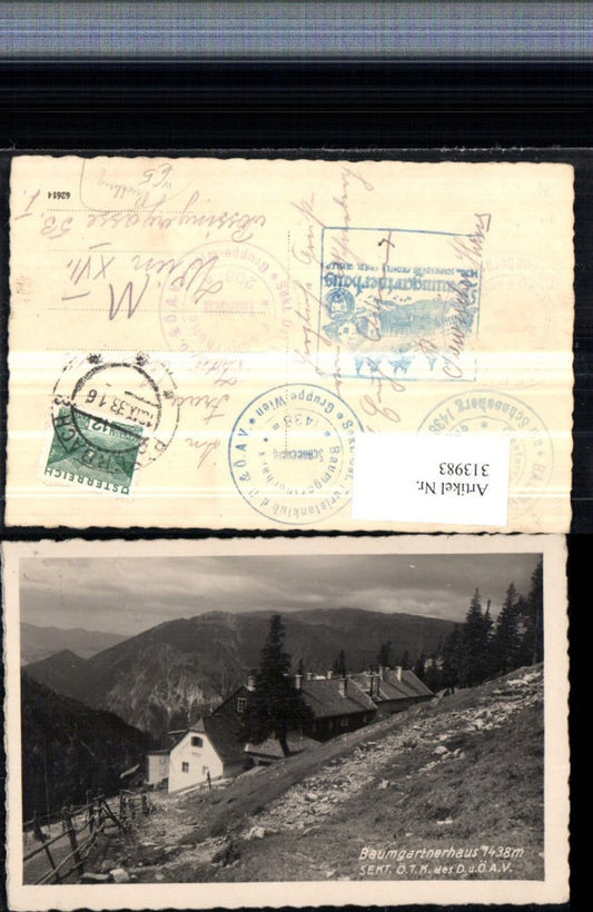 313983,Baumgartnerhaus Berghütte b. Puchberg Reichenau Bergkulisse