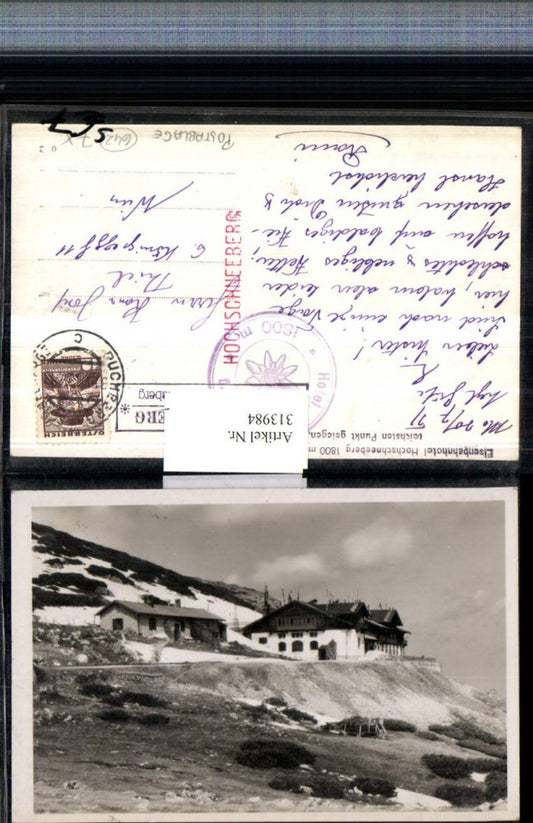 313984,Eisenbahnhotel Hochschneeberg Postablage Puchberg am Schneeberg