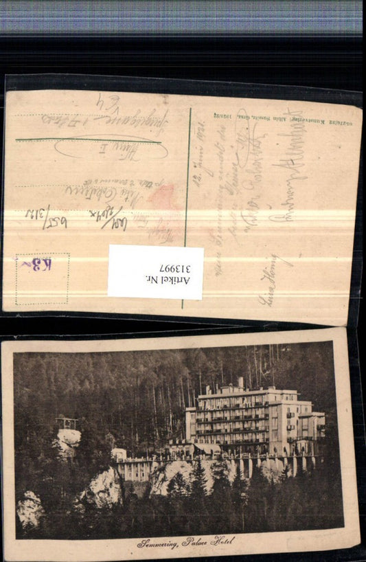 313997,Semmering Palace Hotel pub Albin Sussitz 05276/32