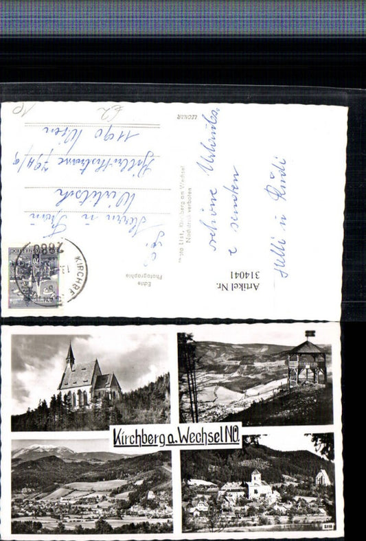 314041,Kirchberg am Wechsel Totale Kirche Kloster Aussichtsturm Mehrbildkarte