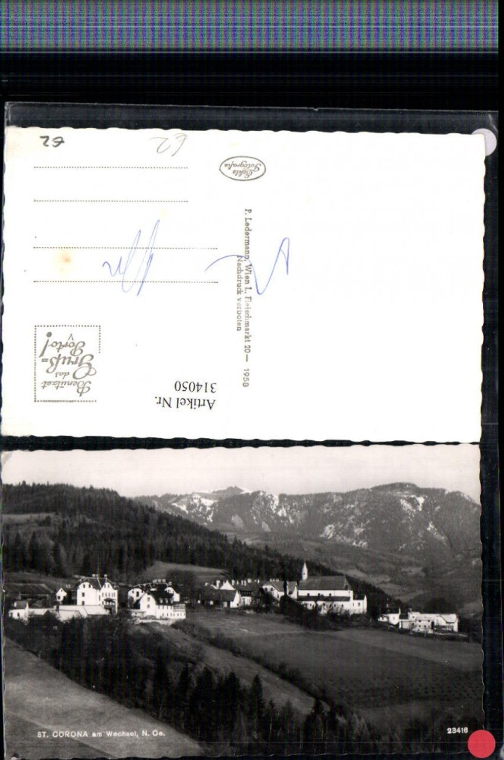 314050,St. Corona am Wechsel Totale Bergkulisse