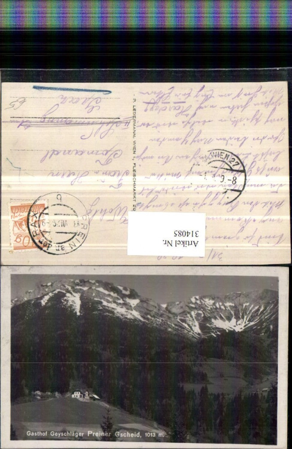 314085,Preiner Gscheid b. Prein Gasthof Geyschläger Bergkulisse