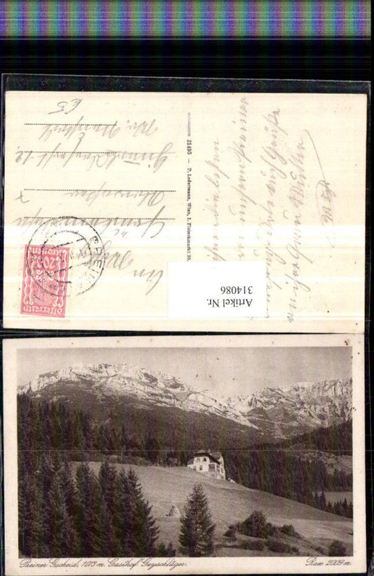 314086,Rax Preiner Gscheid b. Prein Gasthof Geyschläger Bergkulisse