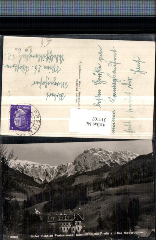 314107,Prein an d. Rax Hotel Pension Preinerwand Bergkulisse