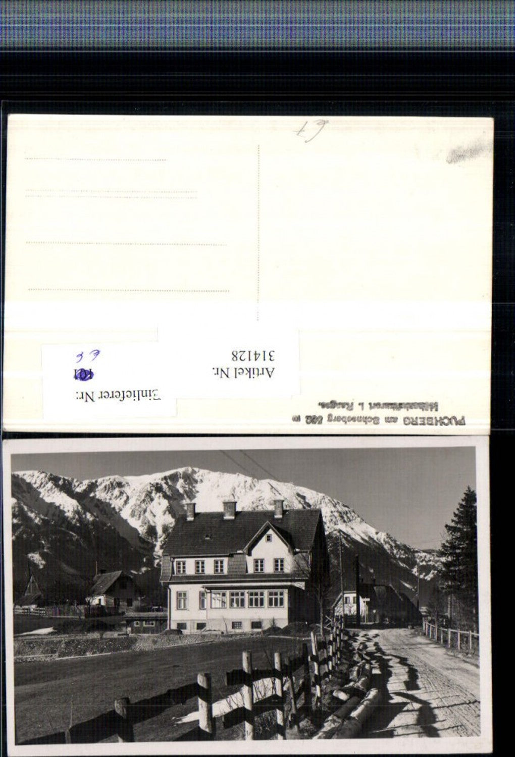 314128,Puchberg am Schneeberg Straßenansicht Häuser Bergkulisse