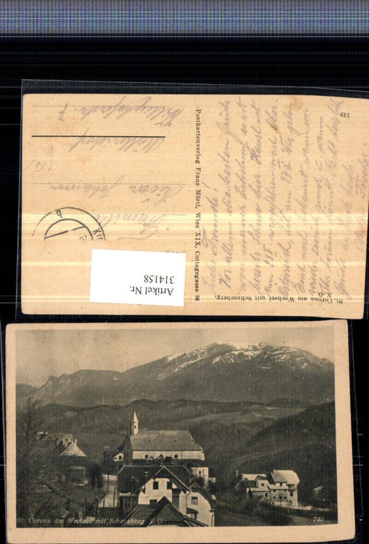 314158, St. Corona am Wechsel, partial view with Schneeberg mountain scenery