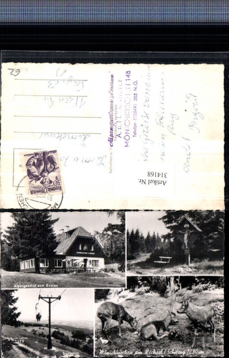 314168, Mönchkirchen am Wechsel Schwaig Alpengasthof Enzian Chairlift Multi-image map