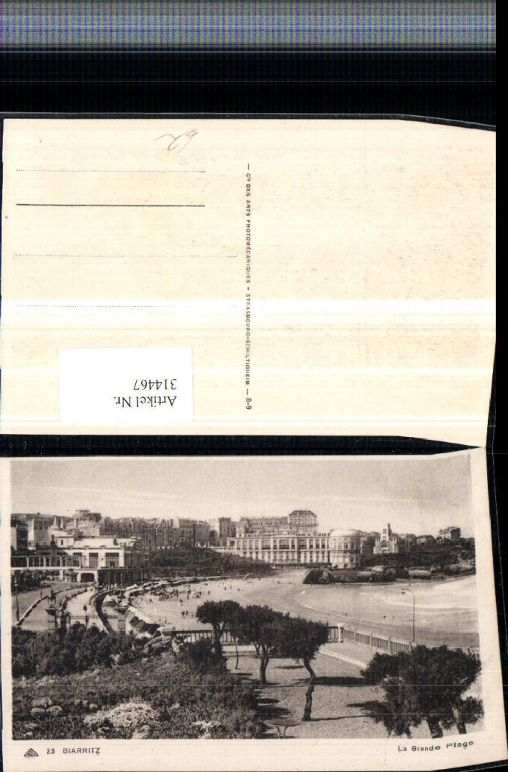 314467,Biarritz La Grande Plage Teilansicht Strand