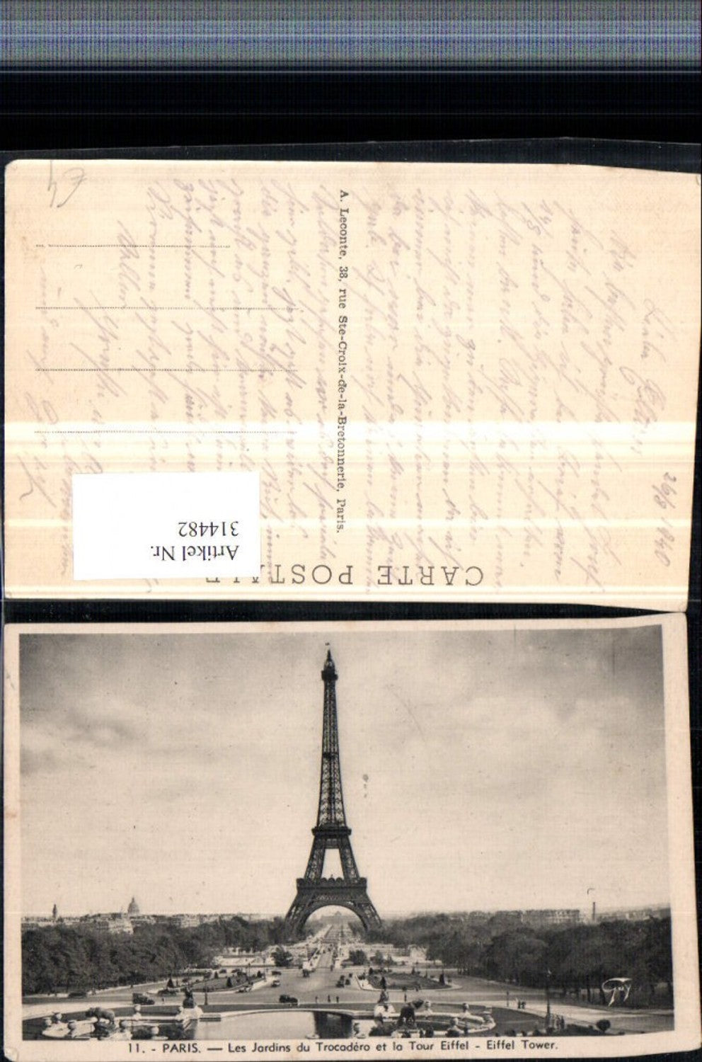 314482,Paris Les Jardins du Trocadero et la Tour Eiffel Eiffelturm