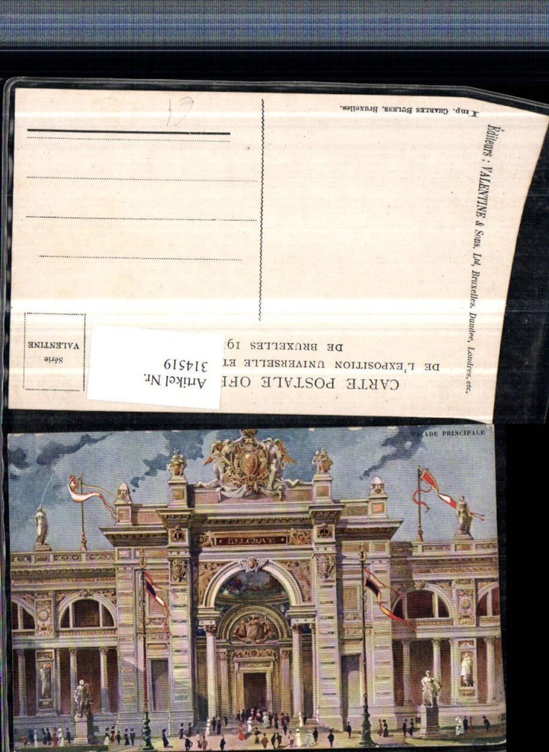 314519,Künstler AK Bruxelles Brüssel Facade Principale Gebäude