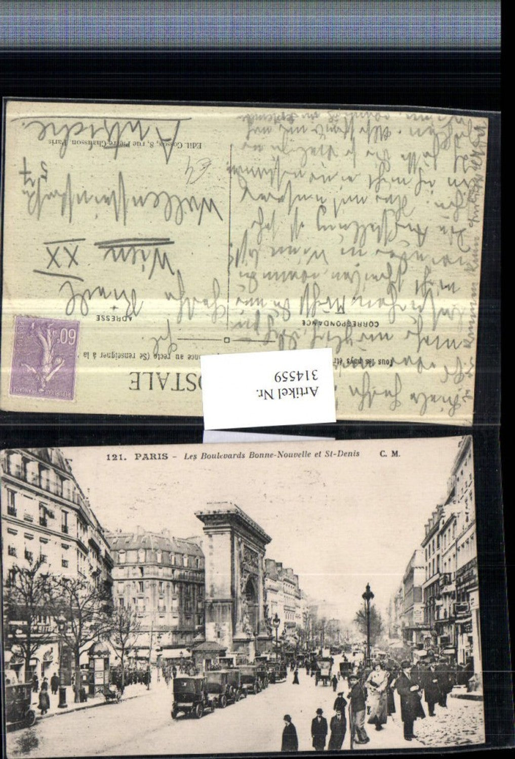 314559,Paris Les Boulevards Bonne-Nouvelle et St-Denis Straßenansicht