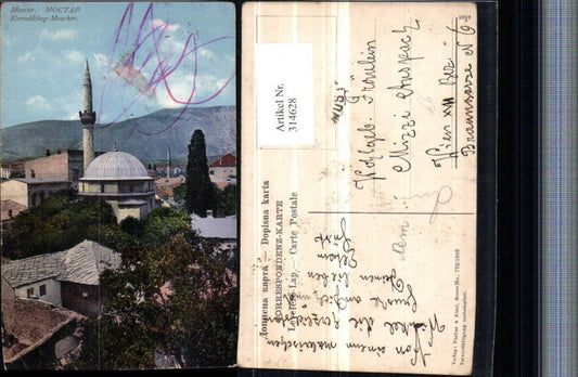 314628,Mostar Moctap Karadzibeg-Moschee Moschee Minarett