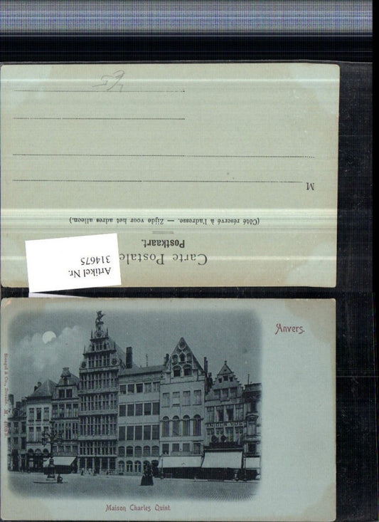 314675,Mond Litho Anvers Antwerpen Maison Charles Quint Geschäfte pub Stengel & Co 4008