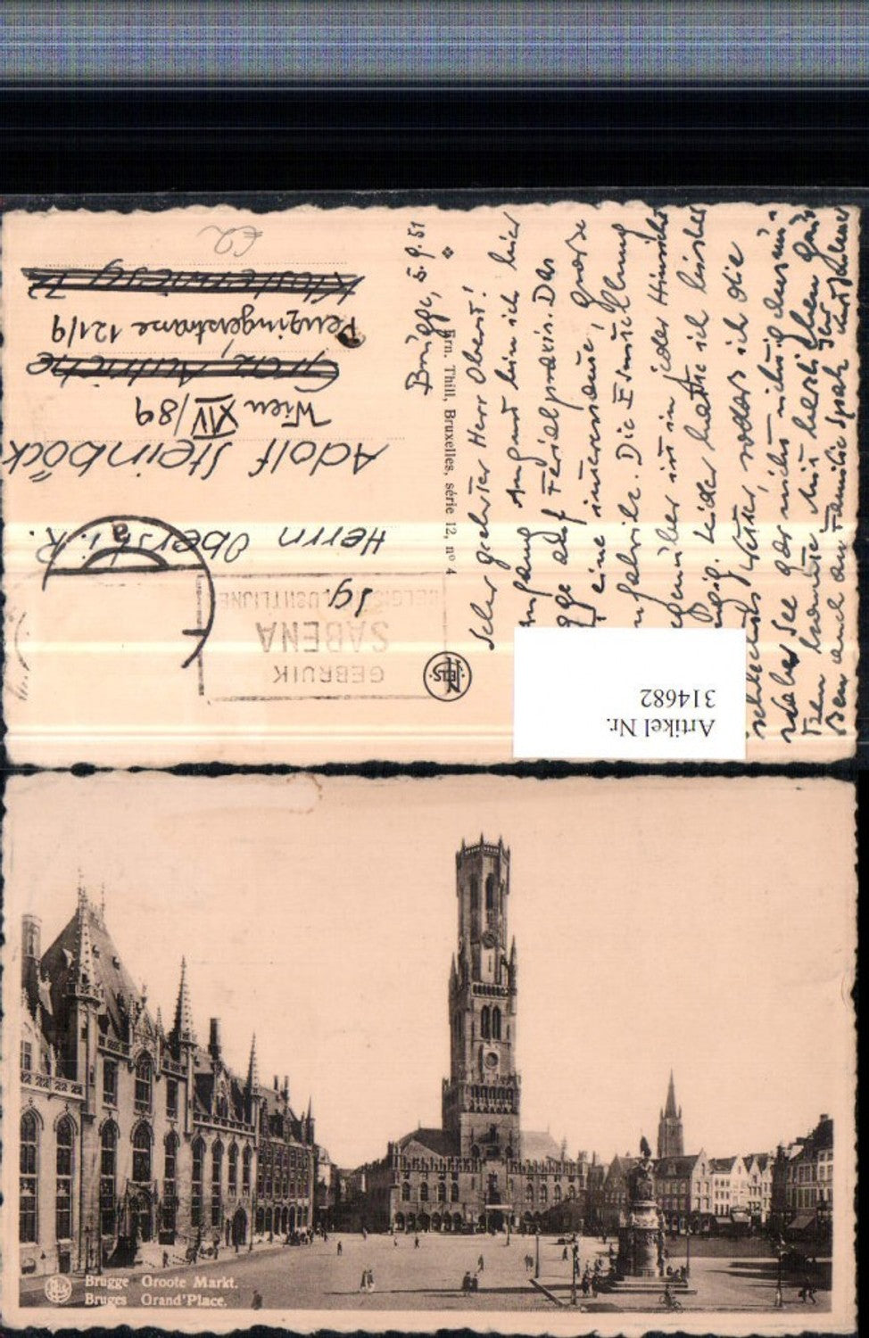 314682,Brügge Bruges Grand Place Hauptplatz Rathaus Denkmal