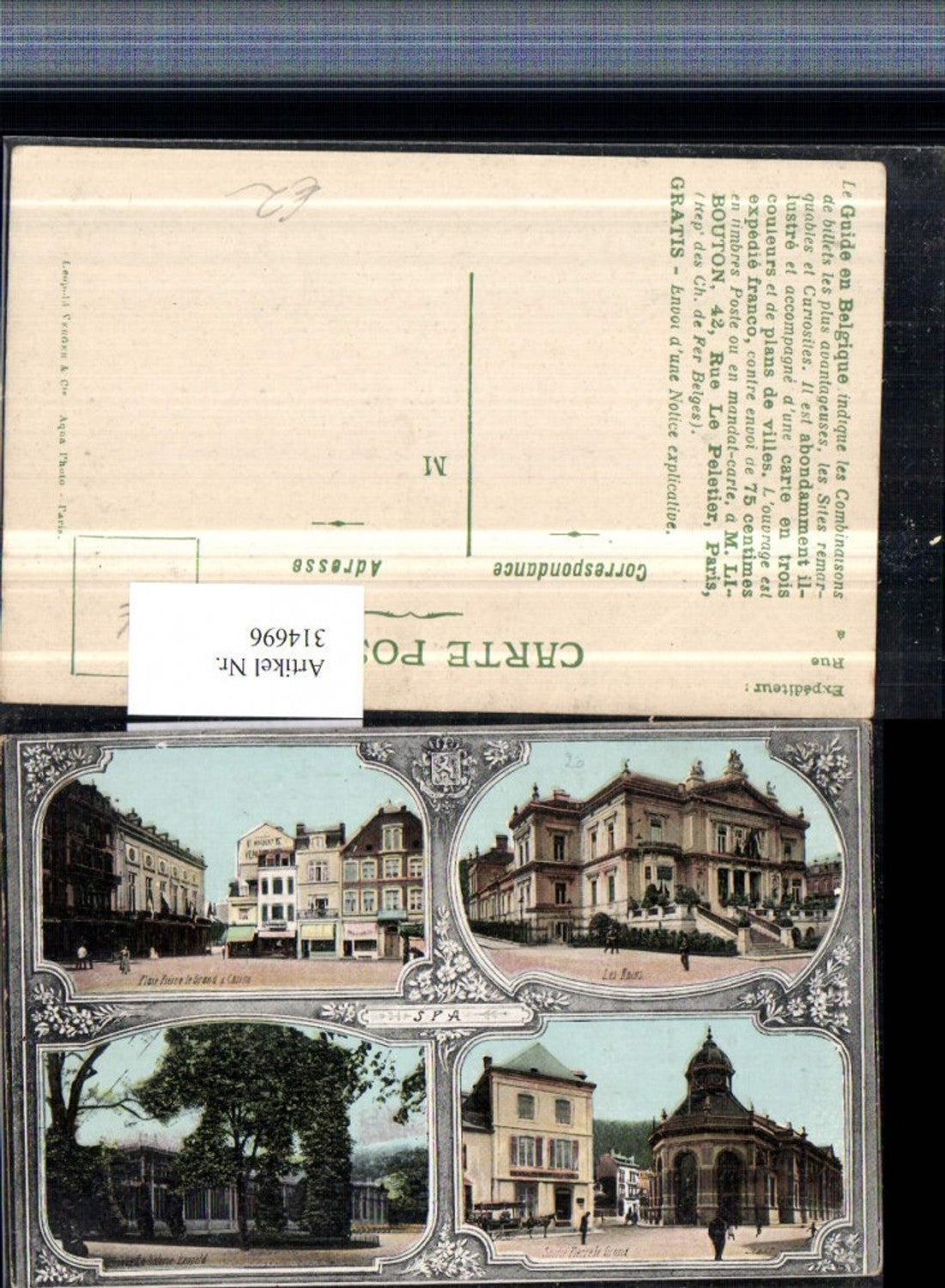 314696,Spa Place Pierre le Grand Casino Les Bains Source Pierre Mehrbildkarte