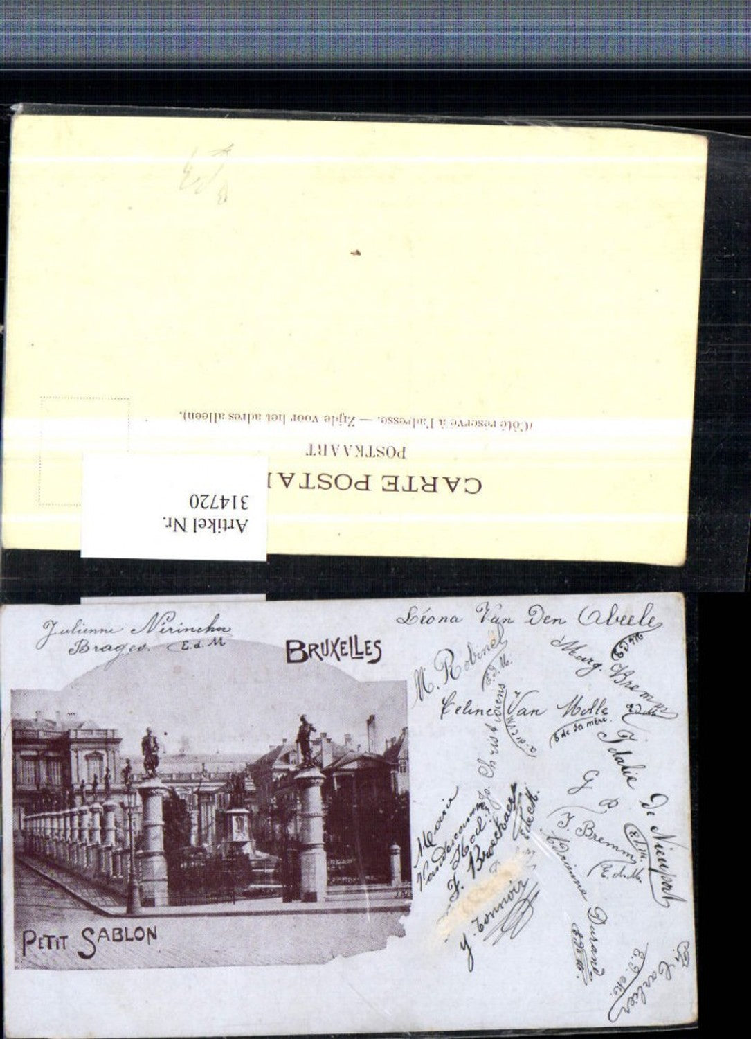 314720,Bruxelles Brüssel Petit Sablon Säulen Skulpturen