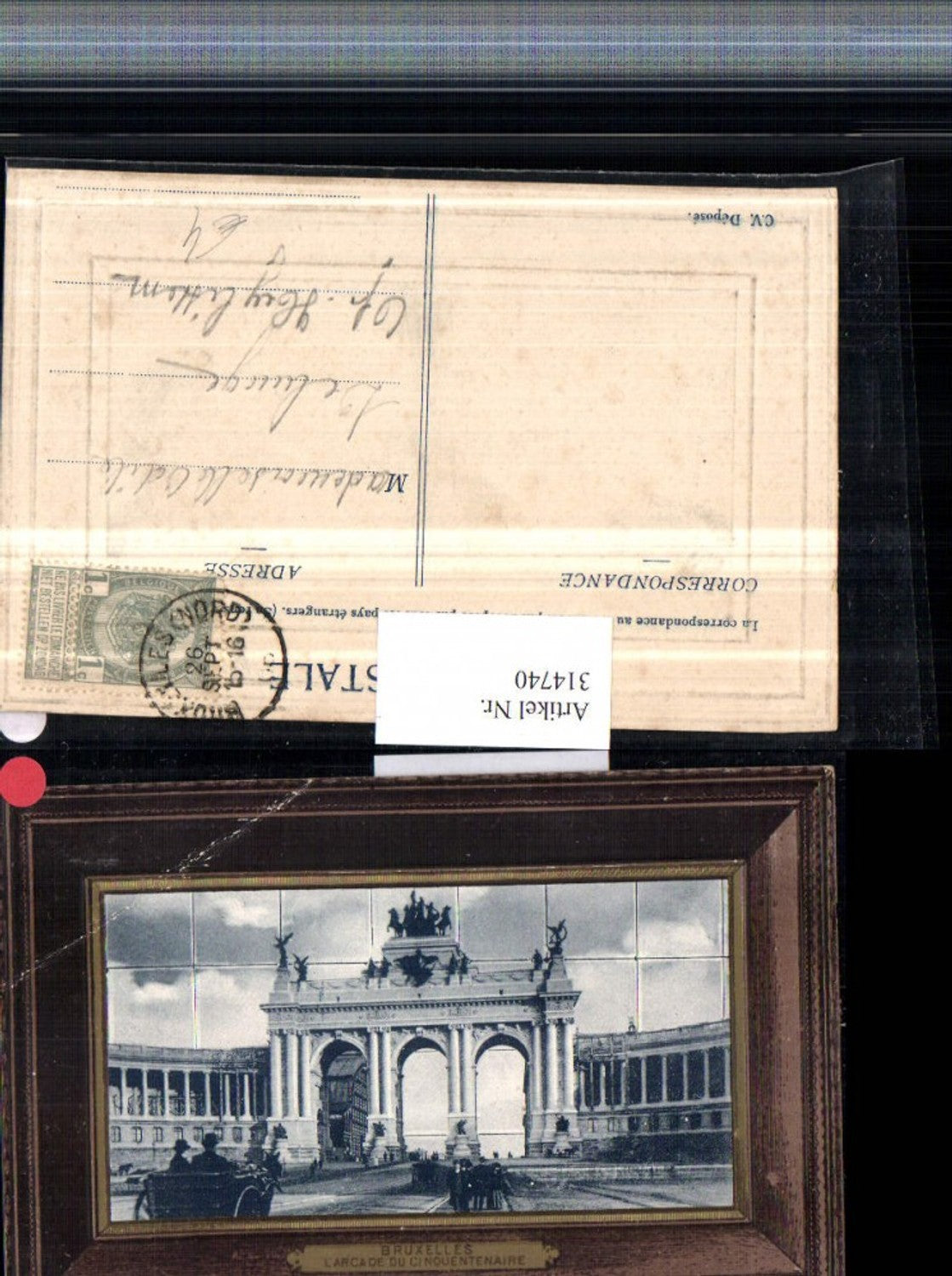 314740,Bruxelles Brüssel Arc de du Cinquentenarie Präge Passepartout