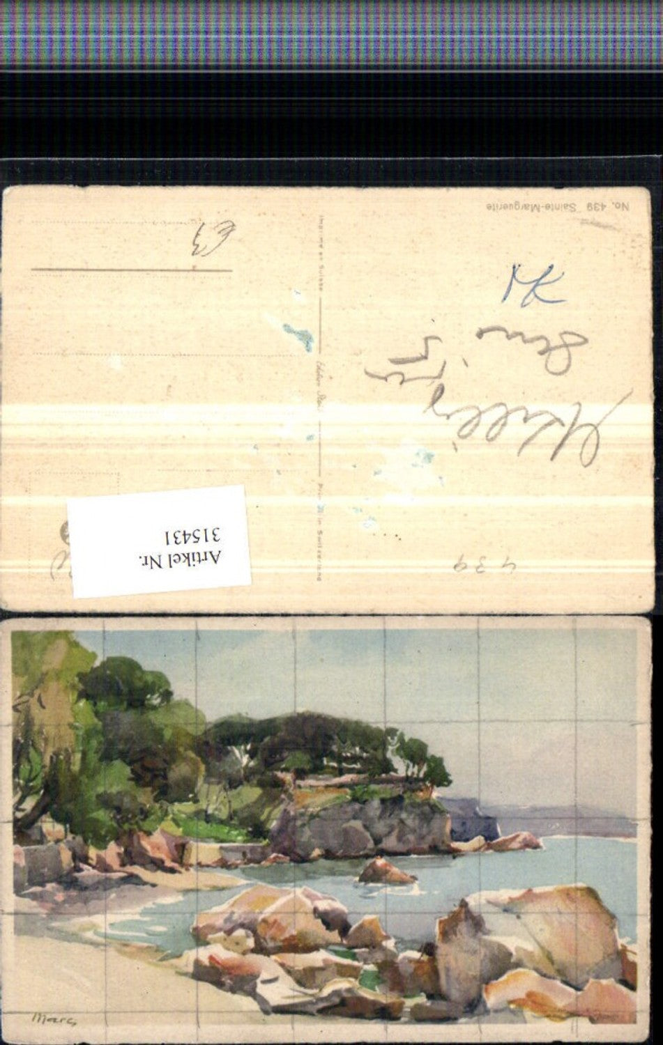 315431,Künstler AK Marc Sainte-Marguerite Küste Partie