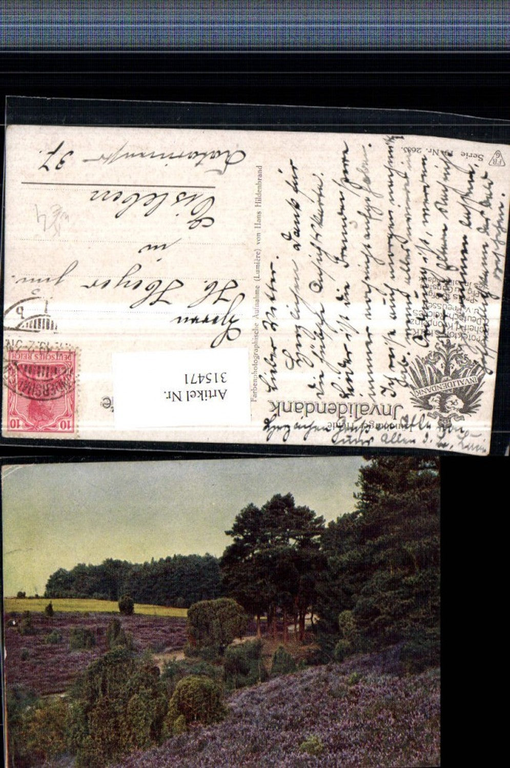 315471,Künstler AK Lüneburger Heide Landschaft