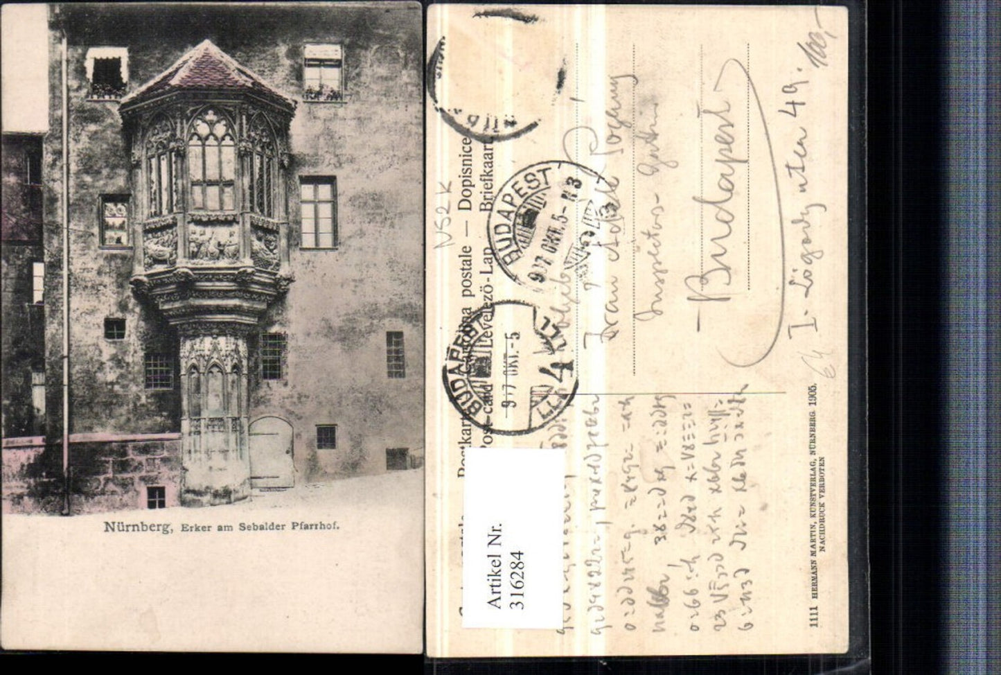316284,Nürnberg Erker am Sebalder Pfarrhof