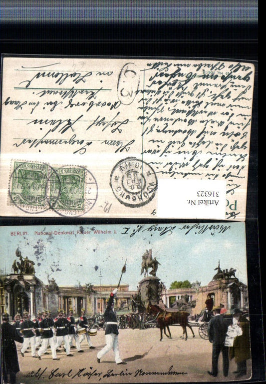 316323,Berlin National-Denkmal Kaiser Wilhelm Parade Kutsche