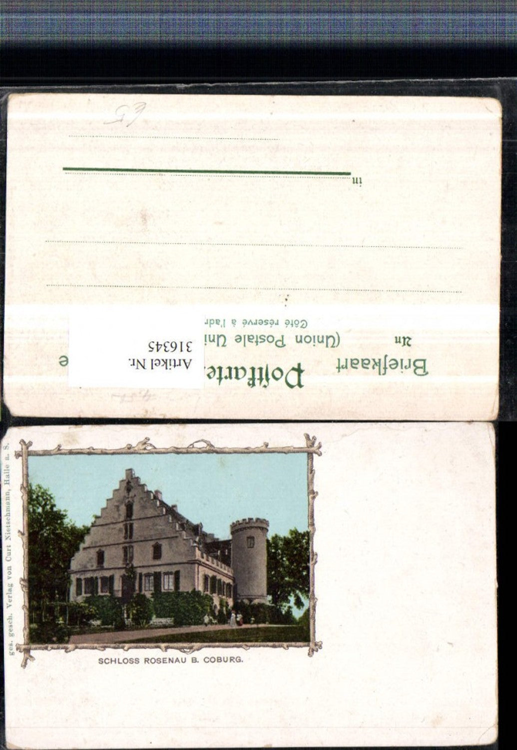 316345,Schloss Rosenau b. Coburg Passepartout