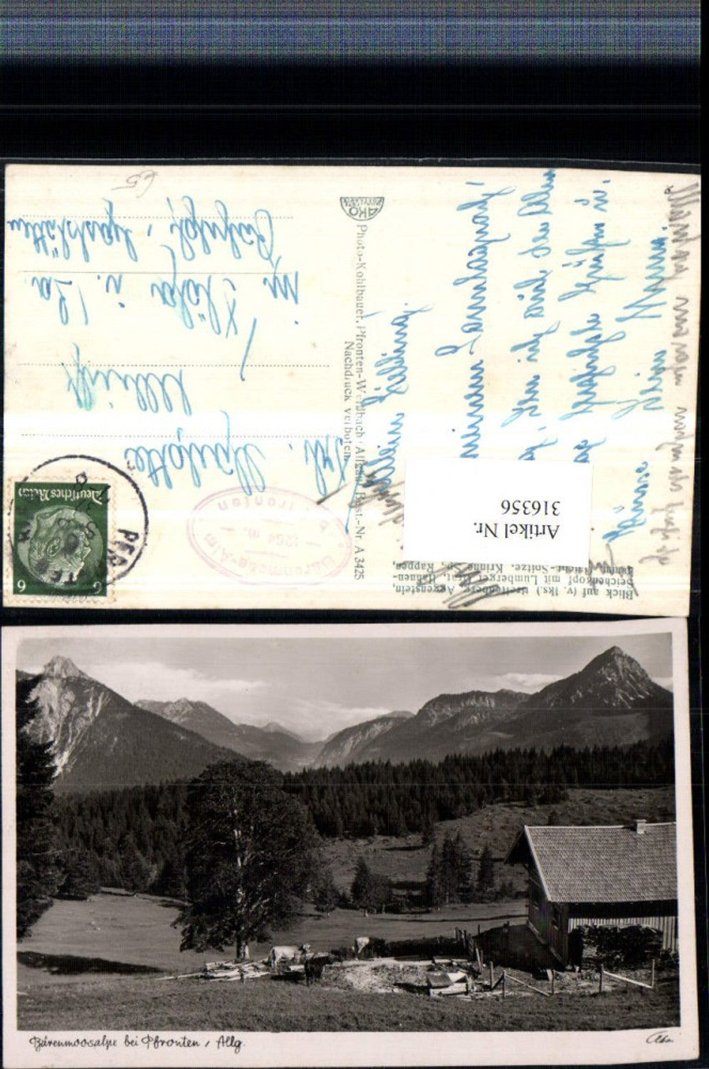 316356,Bärenmoosalpe b. Pfronten im Allgäu Almhütte Bergkulisse