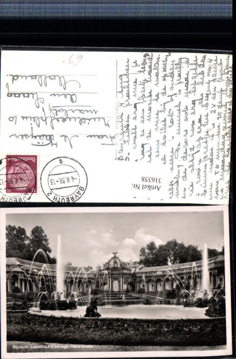 316358,Bayreuth Lustschloss Eremitage Obere Grotte Brunnen Wasserkunst