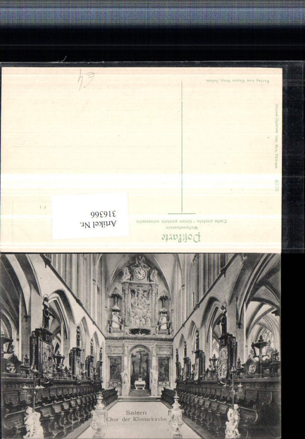 316366,Salem Chor der Klosterkirche Kirche Innenansicht
