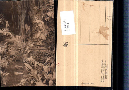 316432,Anvers Antwerpen Dierentuin Jardin Zoologique Statue Partie