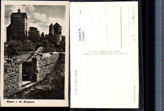 316683,Stolpen in Sachsen Burgruine Hof m. Kapelle