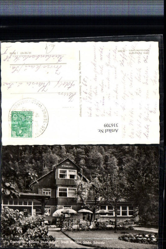 316709,Wehlen Gaststätte Kleines Strand-Idyll Gartenterrasse