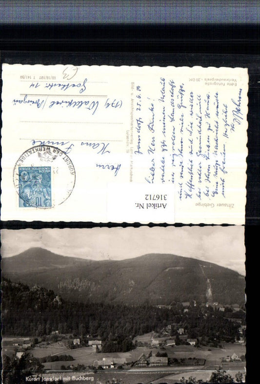 316712,Zittauer Gebirge Jonsdorf Teilansicht m. Buchberg