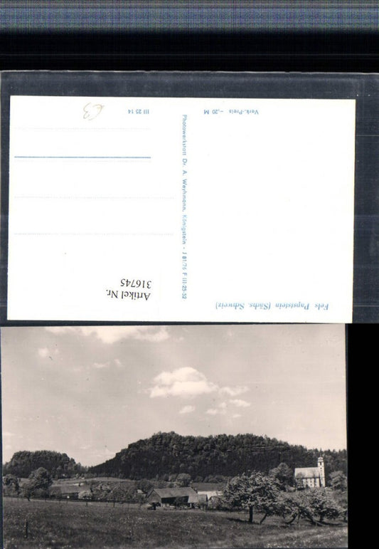 316745,Sächsische Schweiz Kirche Fels Papststein b. Gohrisch